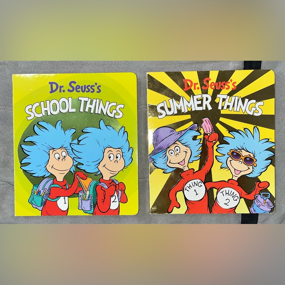 2 Dr. Seuss Board Books (Summer Things & School Things) - EXCELLENT CONDITION